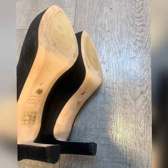 Stuart Weitzman Black Larsa Platform Pump Size 8 $595 - Picture 6 of 7